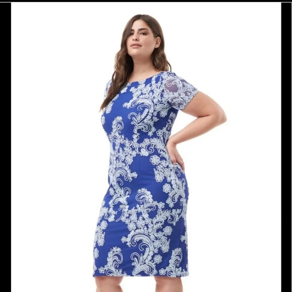 JS Collections Soutache Cocktail Sheath Dress.8 - Picture 5 of 11